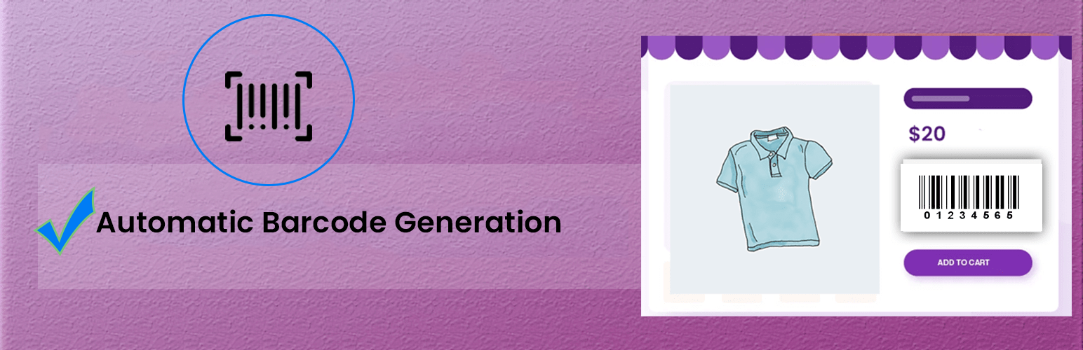 WordPress 外掛 Barcode Generator for WooCommerce – Create & Print Barcodes Easily 的封面圖片