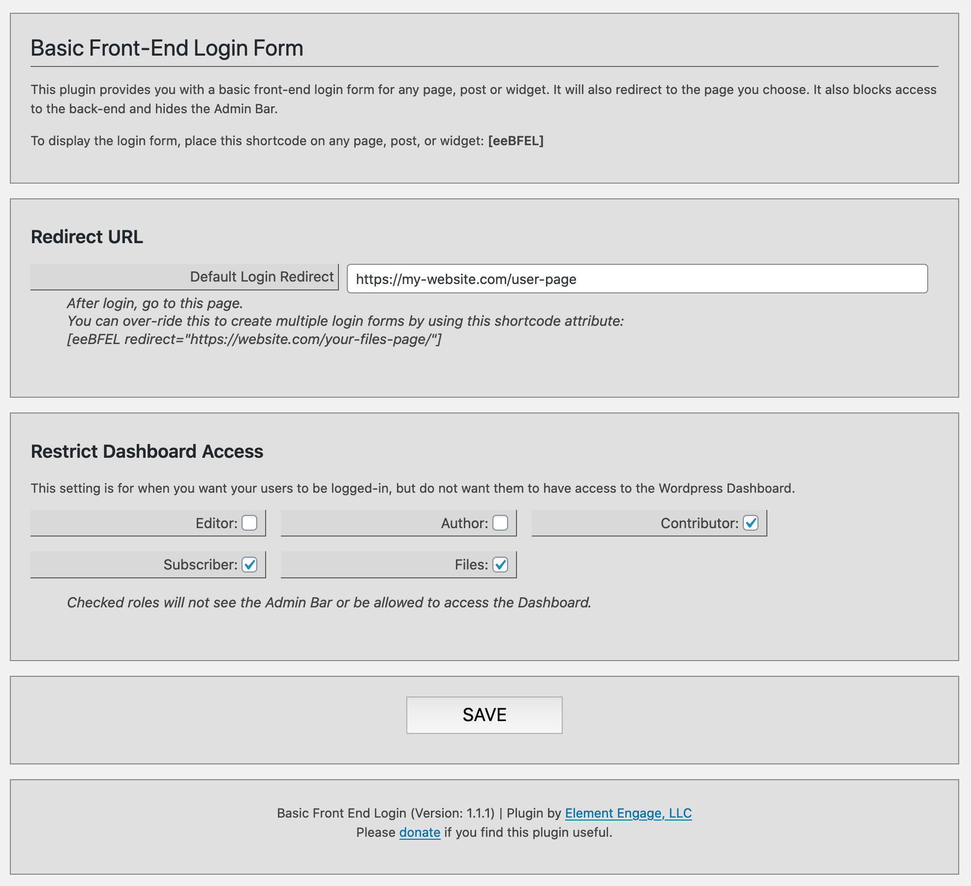 Plugin Settings