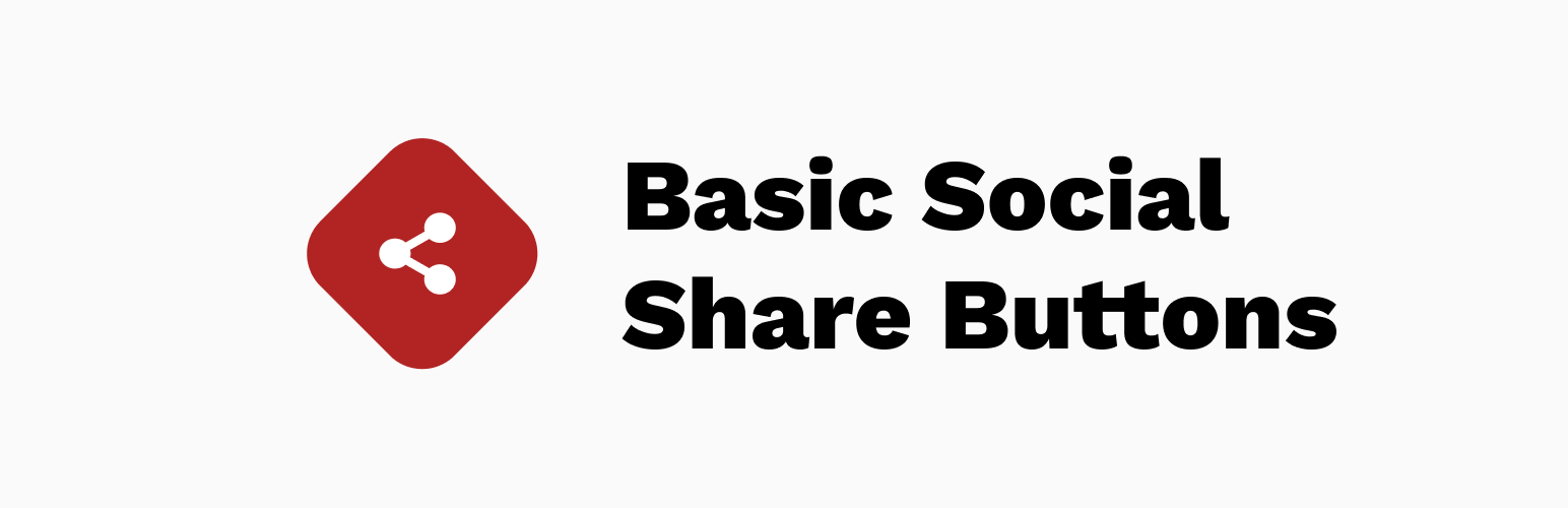 WordPress 外掛 Basic Social Share Buttons 的封面圖片。