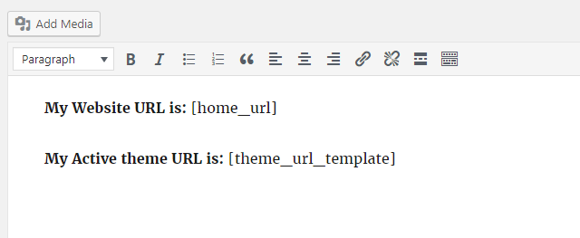 Sample short code use.
