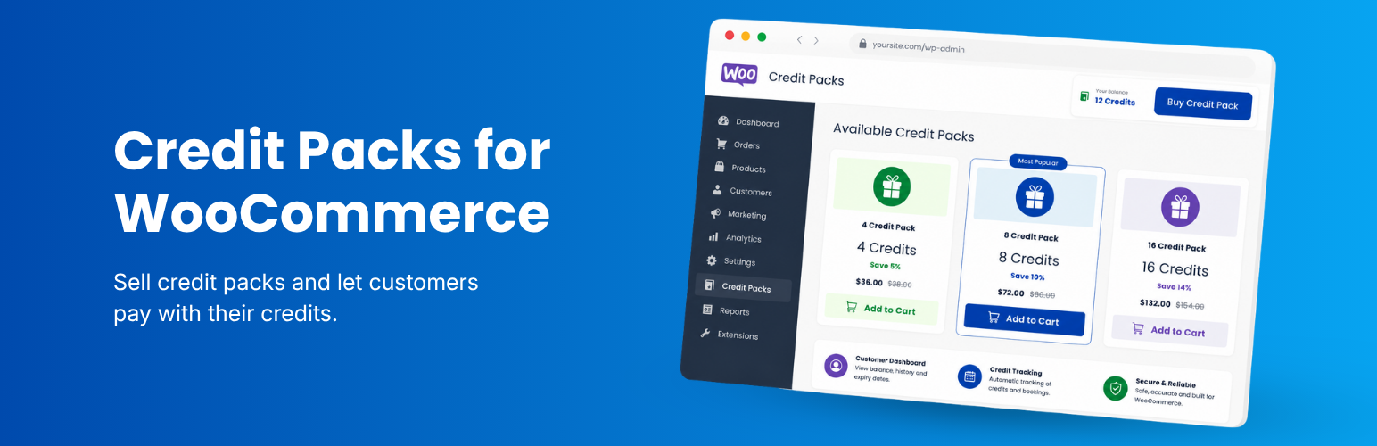 WordPress 外掛 Baxtersweb Credit Packs – Prepaid Credits for WooCommerce 的封面圖片