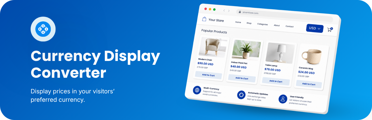 Baxtersweb Currency Converter – Multi-Currency Price Display