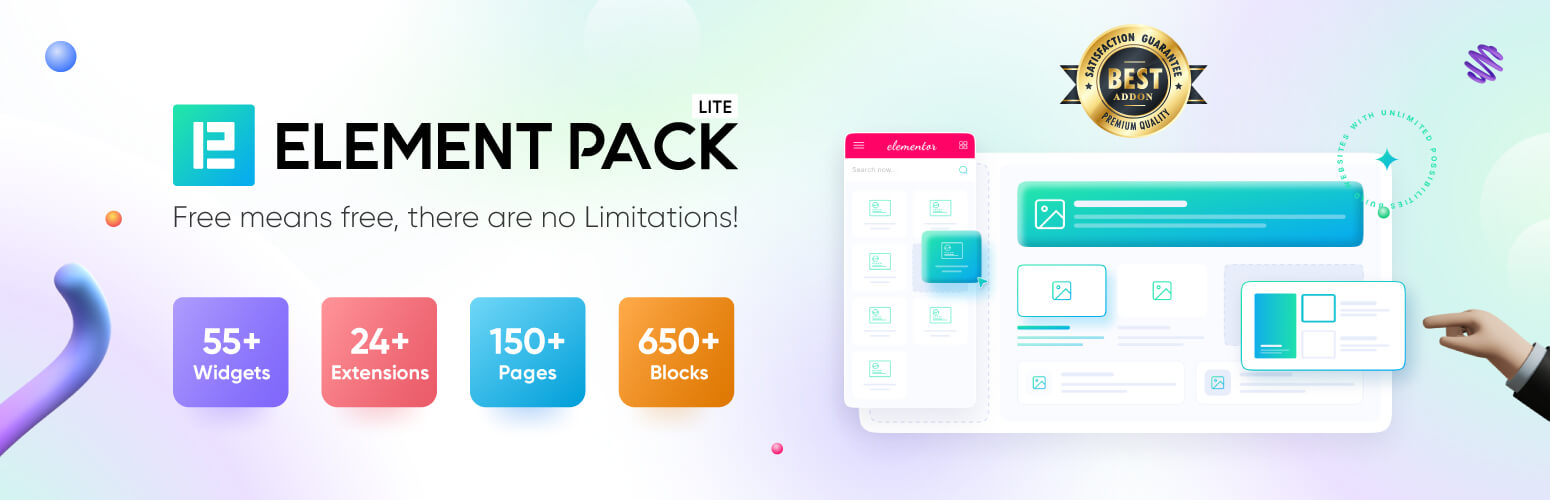 Element Pack Elementor Addons (Header Footer, Template Library, Dynamic Grid & Carousel, Remote Arrows)