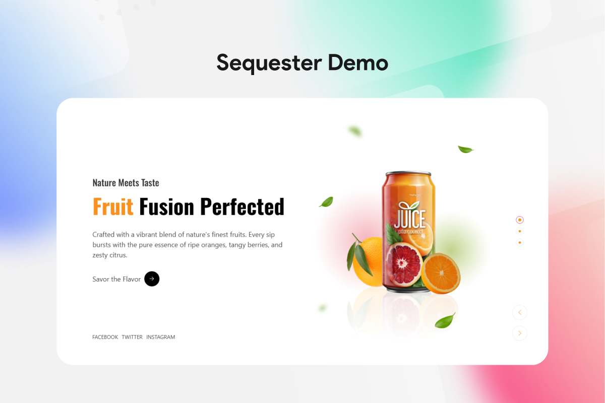 Sequester Slider demo