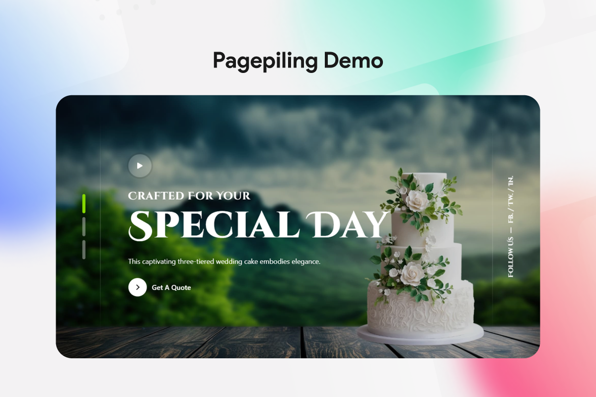 Pagepiling Slider demo