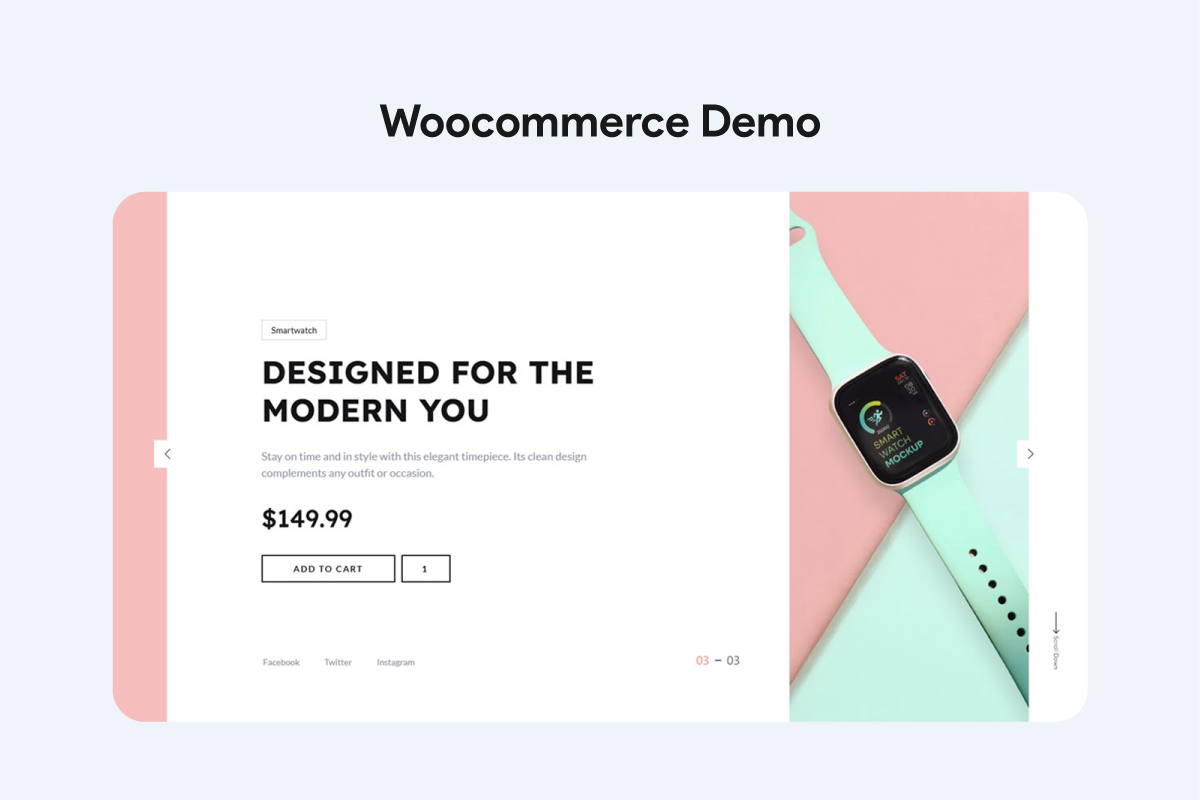 Woocommerce Slider demo