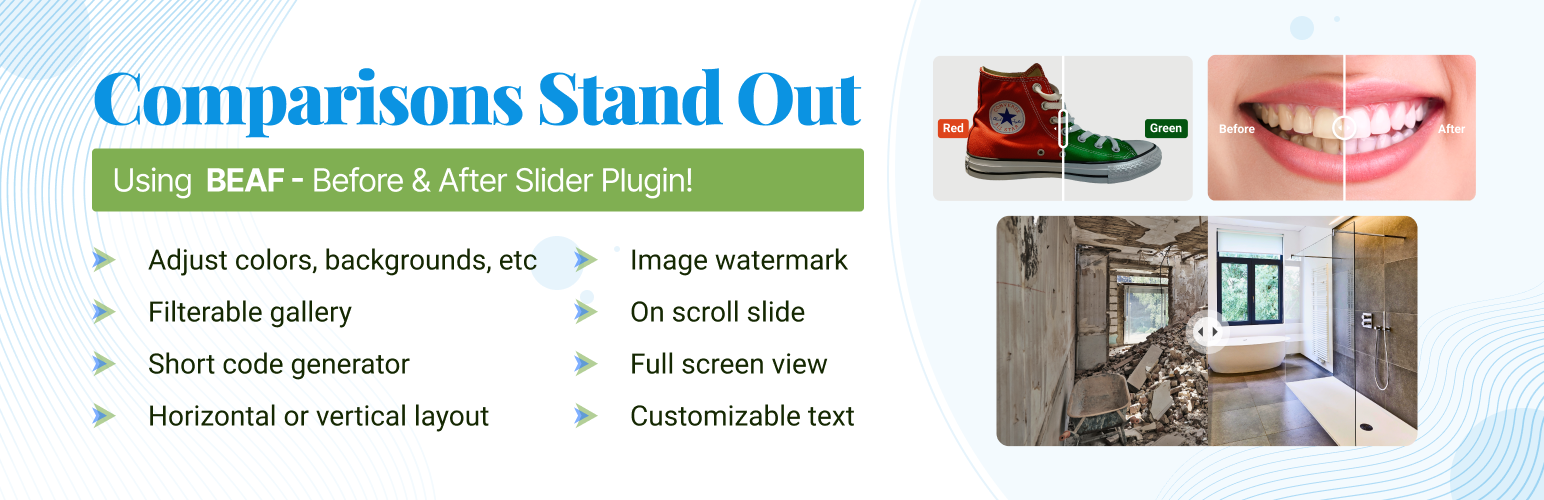 WordPress 外掛 Ultimate Before After Image Slider & Gallery – BEAF 的封面圖片。