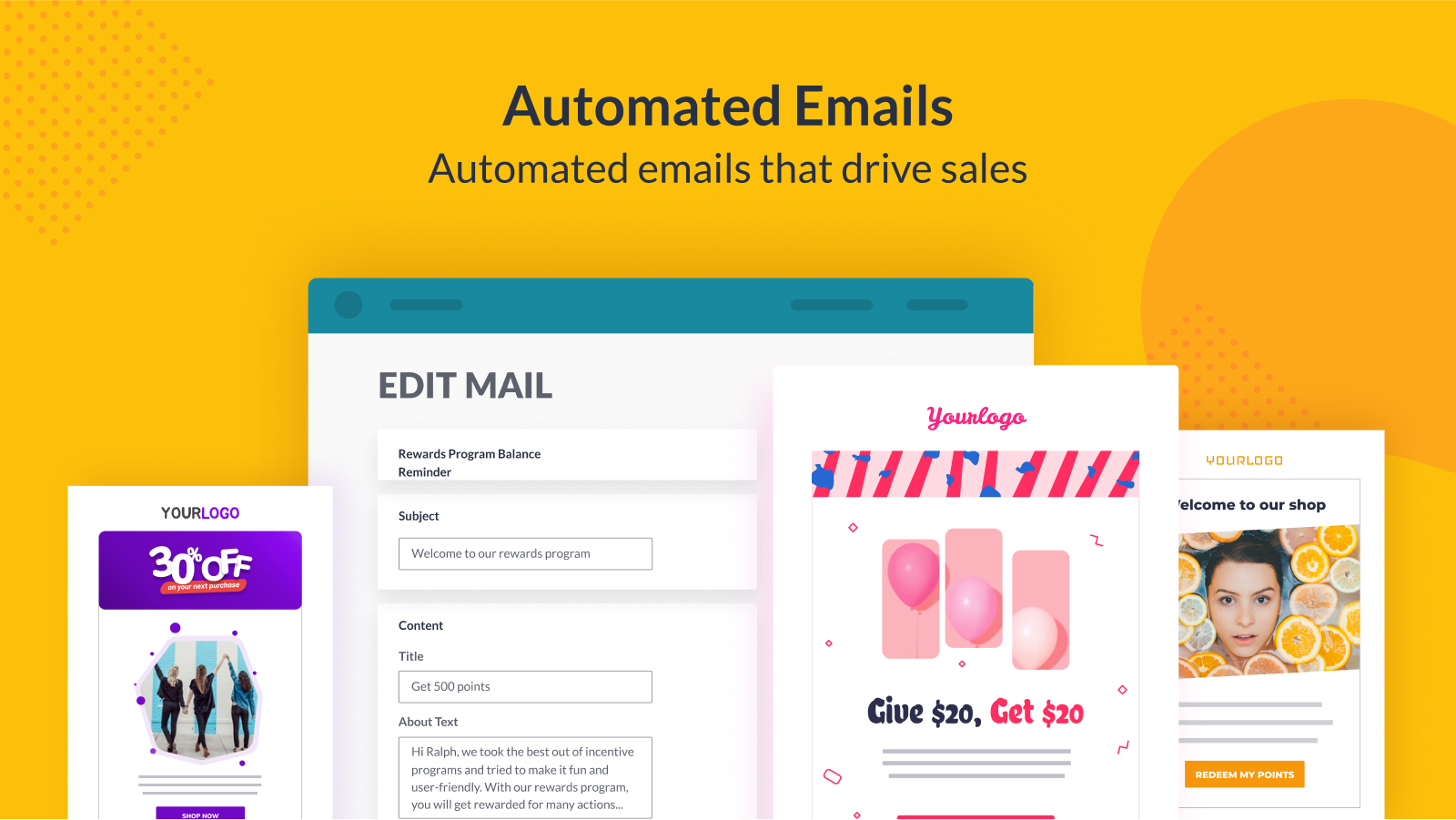 Automated & Marketing Emails: Send super-targeted emails that drive sales.