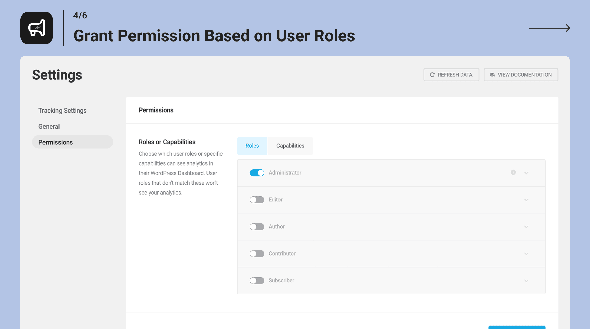 Grant Permission Based on User Roles