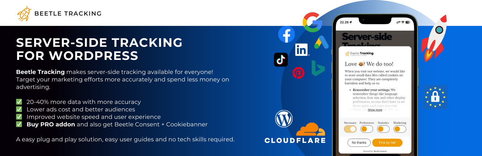 WordPress 外掛 Beetle Tracking – Cloudflare Zaraz for WordPress 的封面圖片。