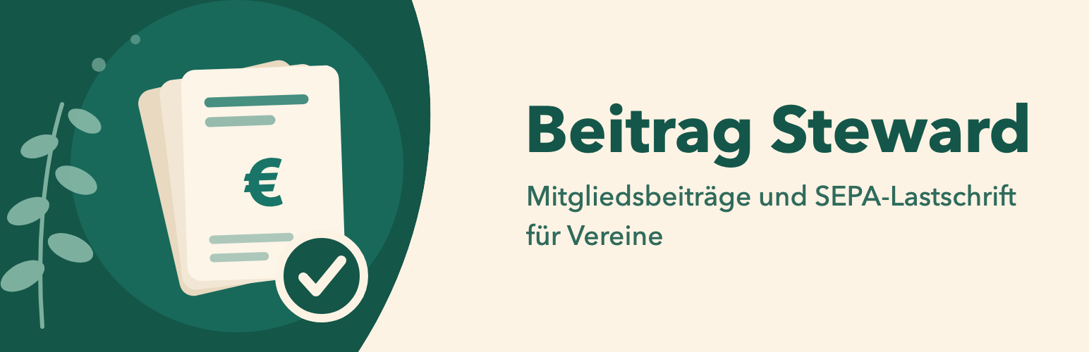 WordPress 外掛 Beitrag Steward — Mitgliedsbeiträge & SEPA-Lastschrift für Vereine 的封面圖片