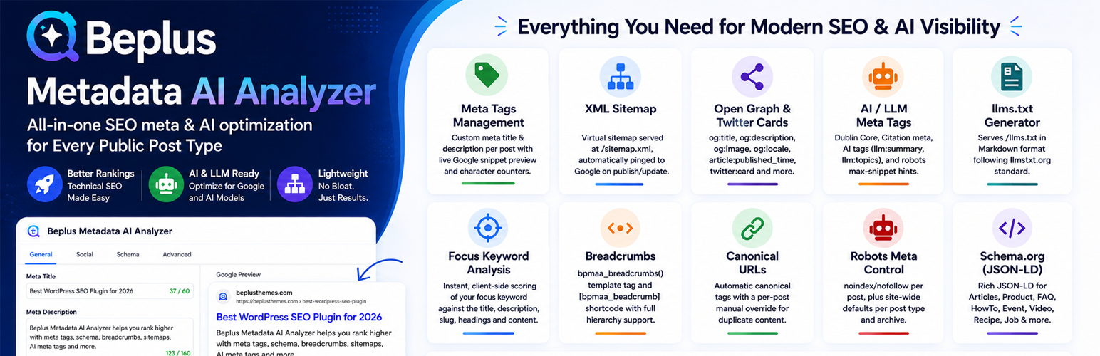Beplus Metadata AI Analyzer
