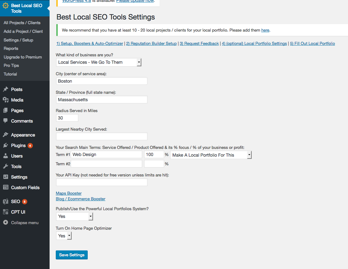 This is the main settings UI of the plugin