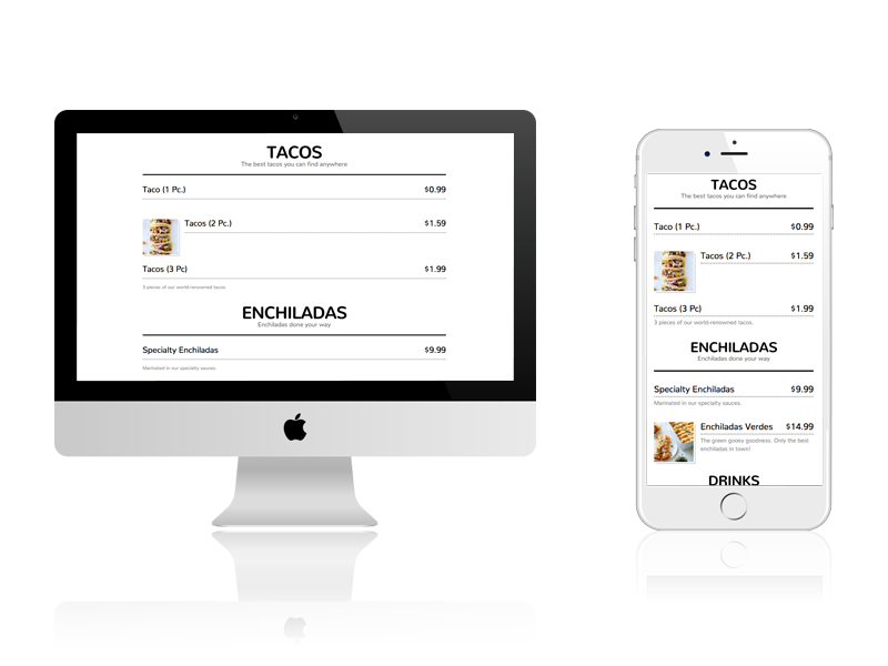 Great Restaurant Menu WP