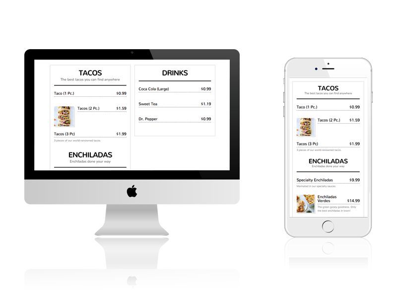 Great Restaurant Menu WP