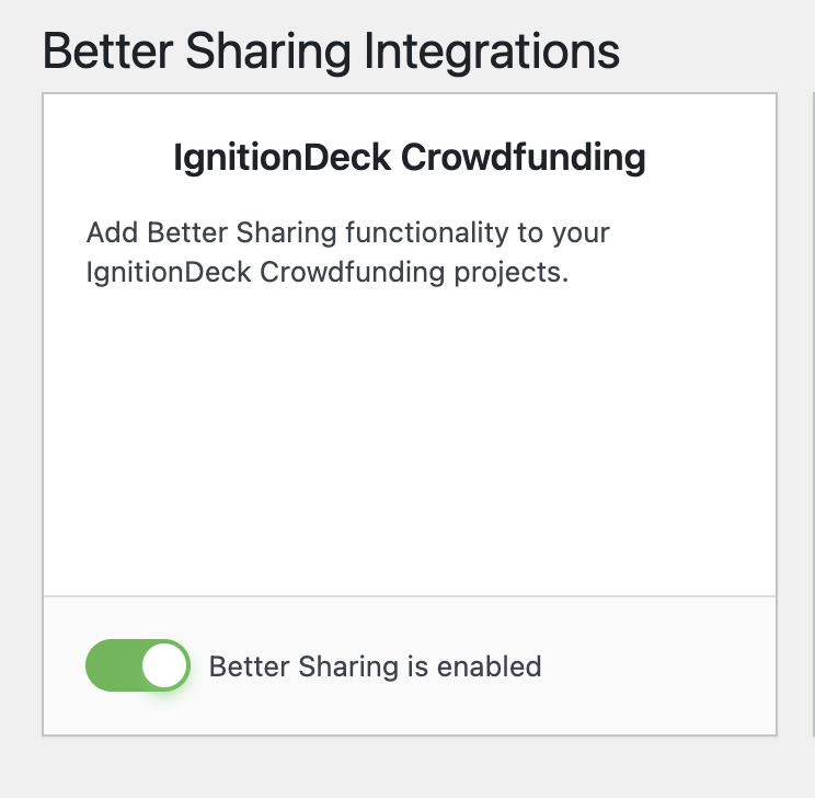 One-click integration with IgnitinoDeck's powerful crowdfunding platform.