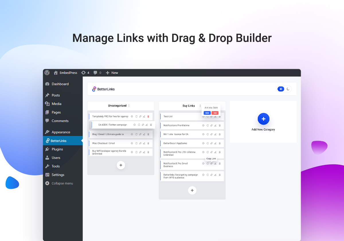 BetterLinks – Uma solução avançada para gerenciamento de links de afiliados, encurtamento de links, rastreamento de links, gestão de marcas (branding) de links e marketing