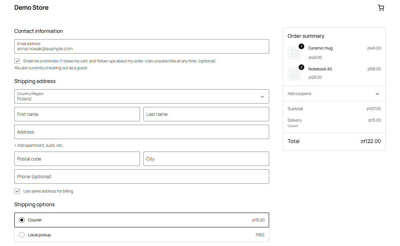 The consent checkbox in the WooCommerce block checkout.
