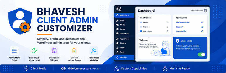 WordPress 外掛 Bhavesh Client Admin Customizer 的封面圖片