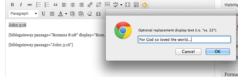 BibleGateway Links Shortcode