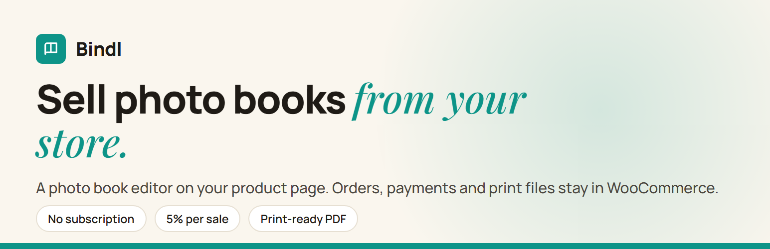 Bindl – Photo Book Editor for WooCommerce