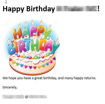 Birthday Emails