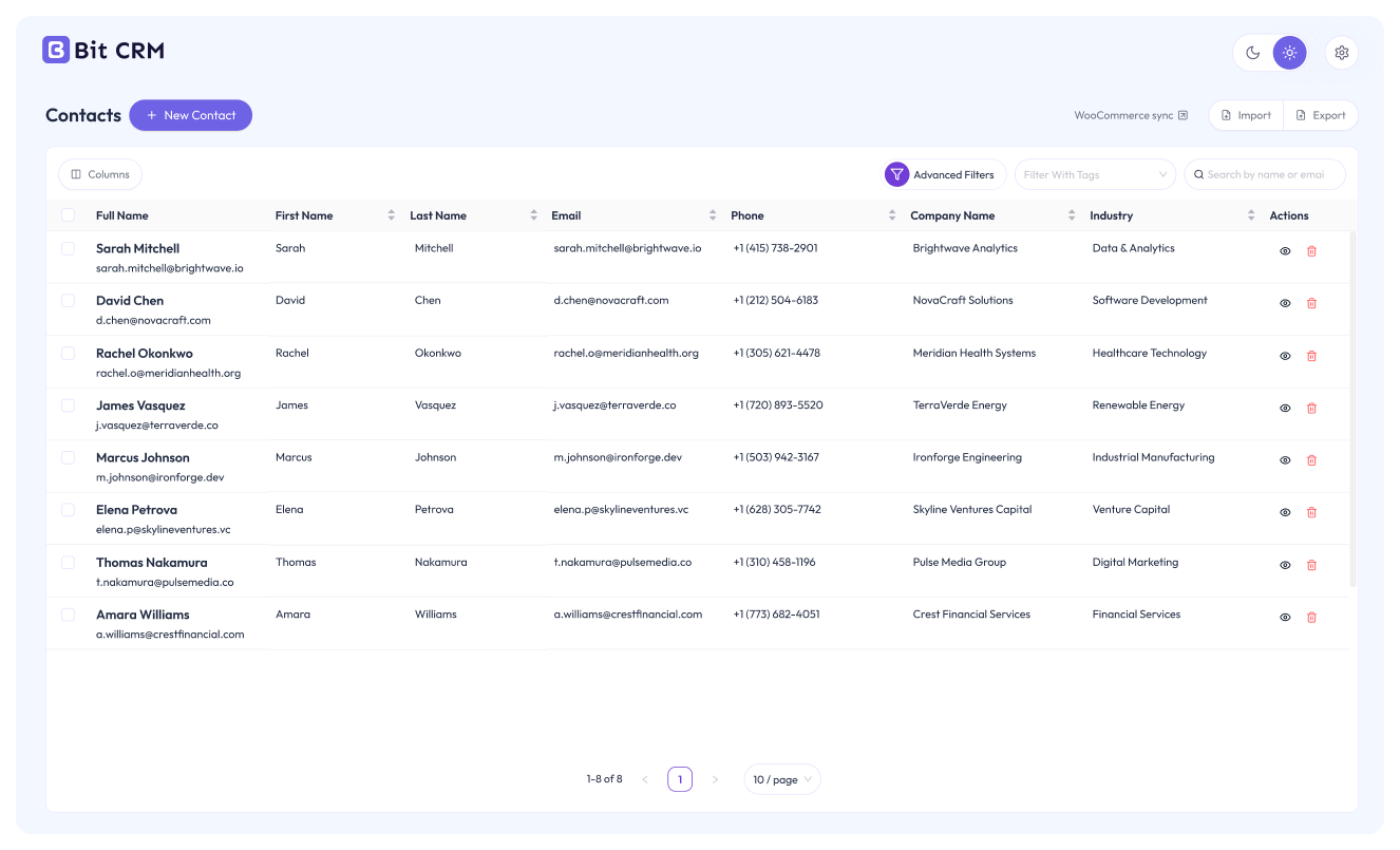 Bit CRM: Leads, Contacts, Deals &amp; Invoices