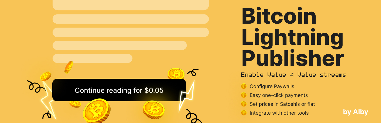 Bitcoin Lightning Publisher for WordPress