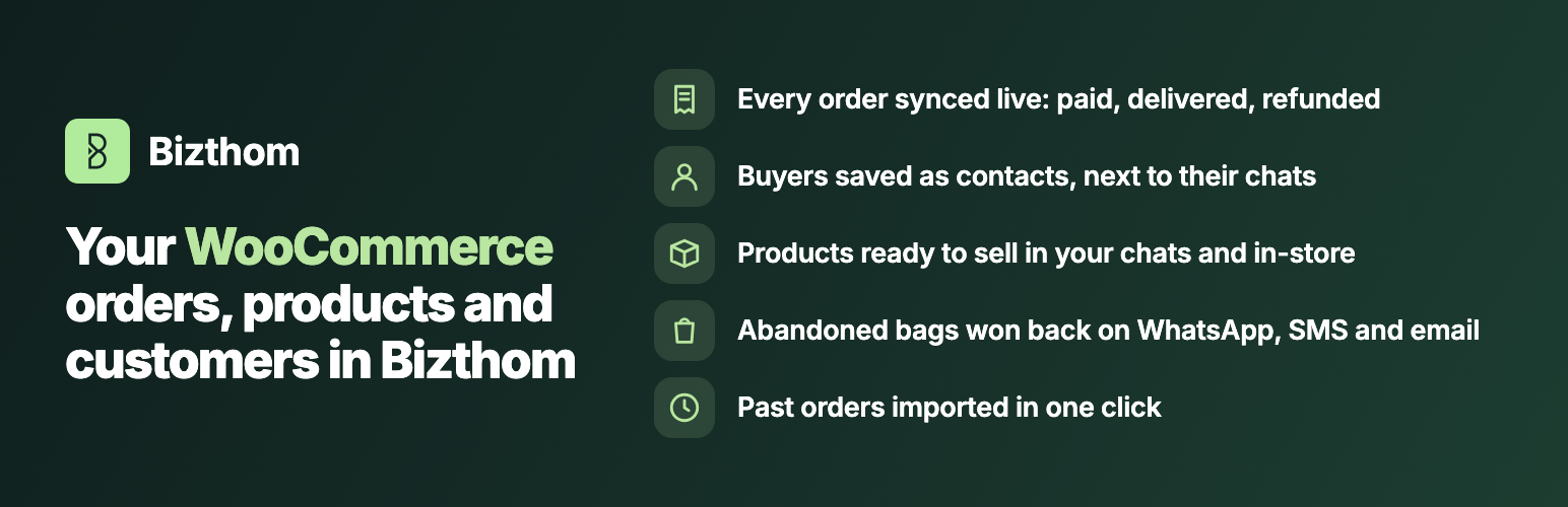 WordPress 外掛 Bizthom for WooCommerce 的封面圖片