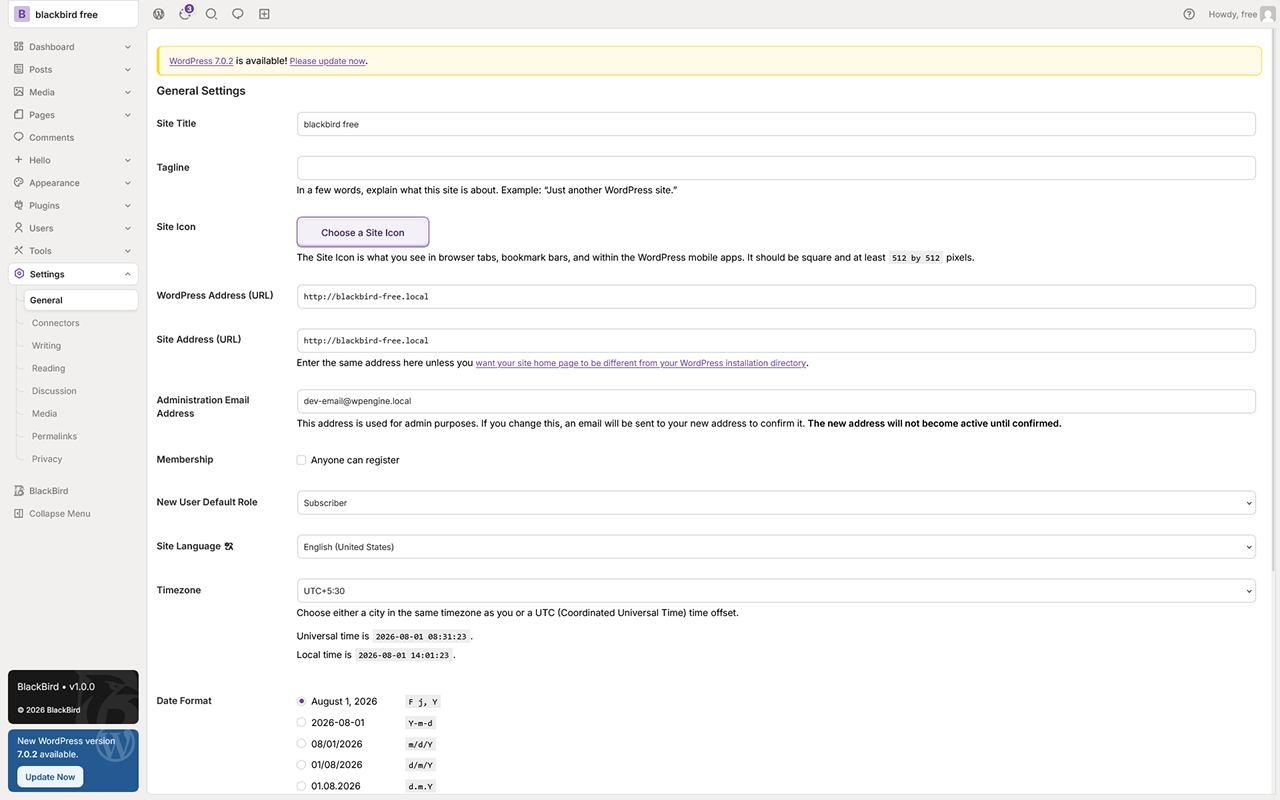 Custom admin sidebar navigation with smooth animations.