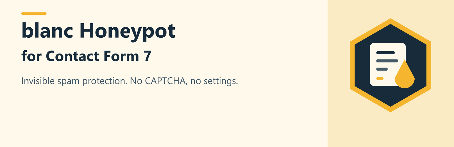 blanc Honeypot for Contact Form 7