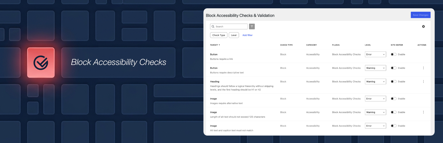 Block Accessibility Checks