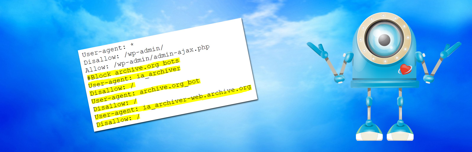 Block Archive.org via WordPress robots.txt