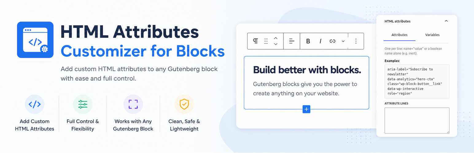 HTML Attributes Customizer for Blocks preview