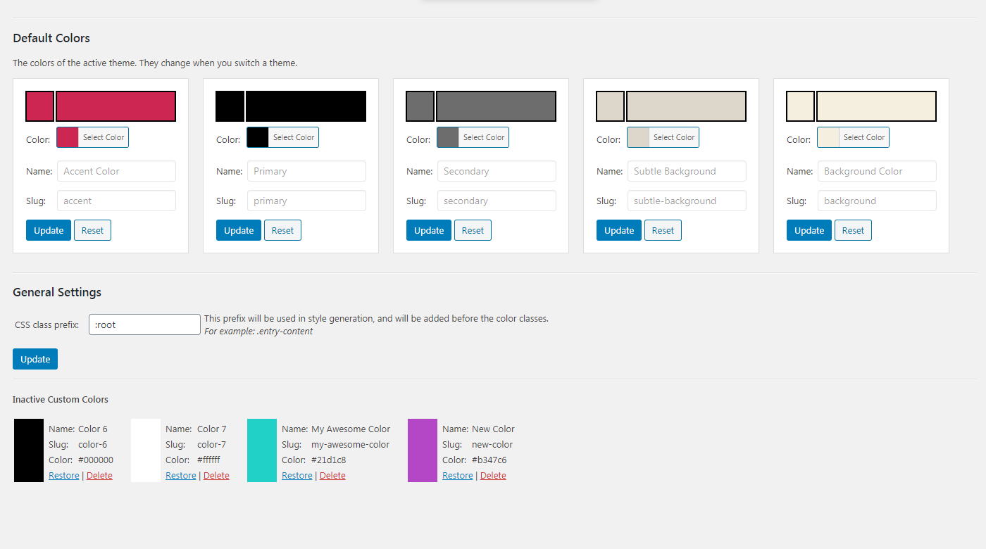 Block Editor Colors