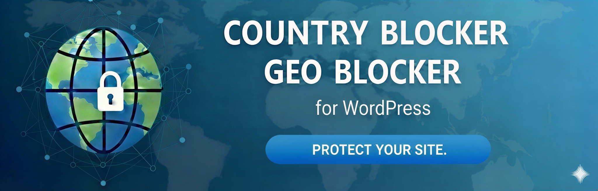 WordPress 外掛 Country Blocker and Geoblocker FREE 的封面圖片。