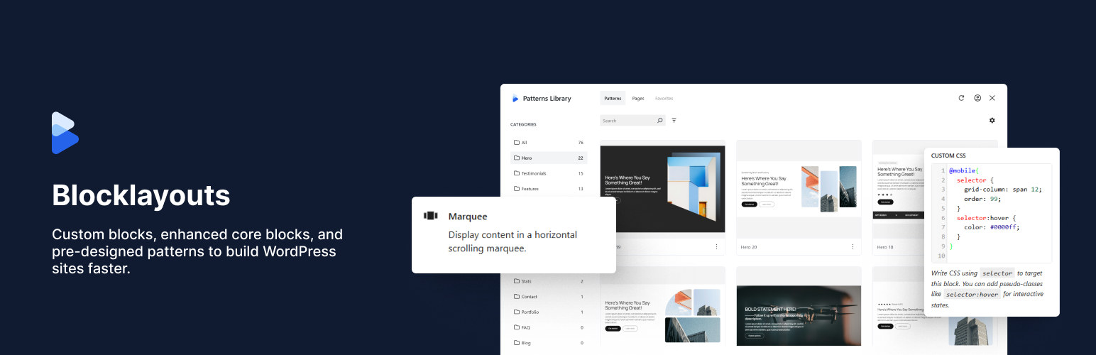 WordPress 外掛 Blocklayouts 的封面圖片