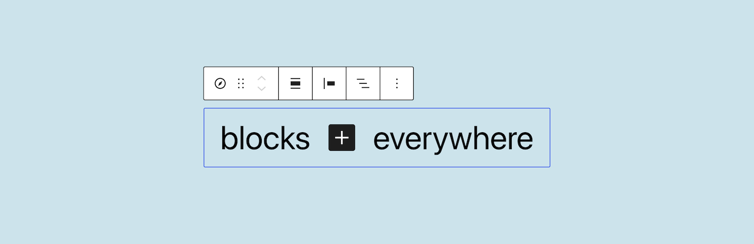 WordPress 外掛 Blocks Everywhere 的封面圖片。