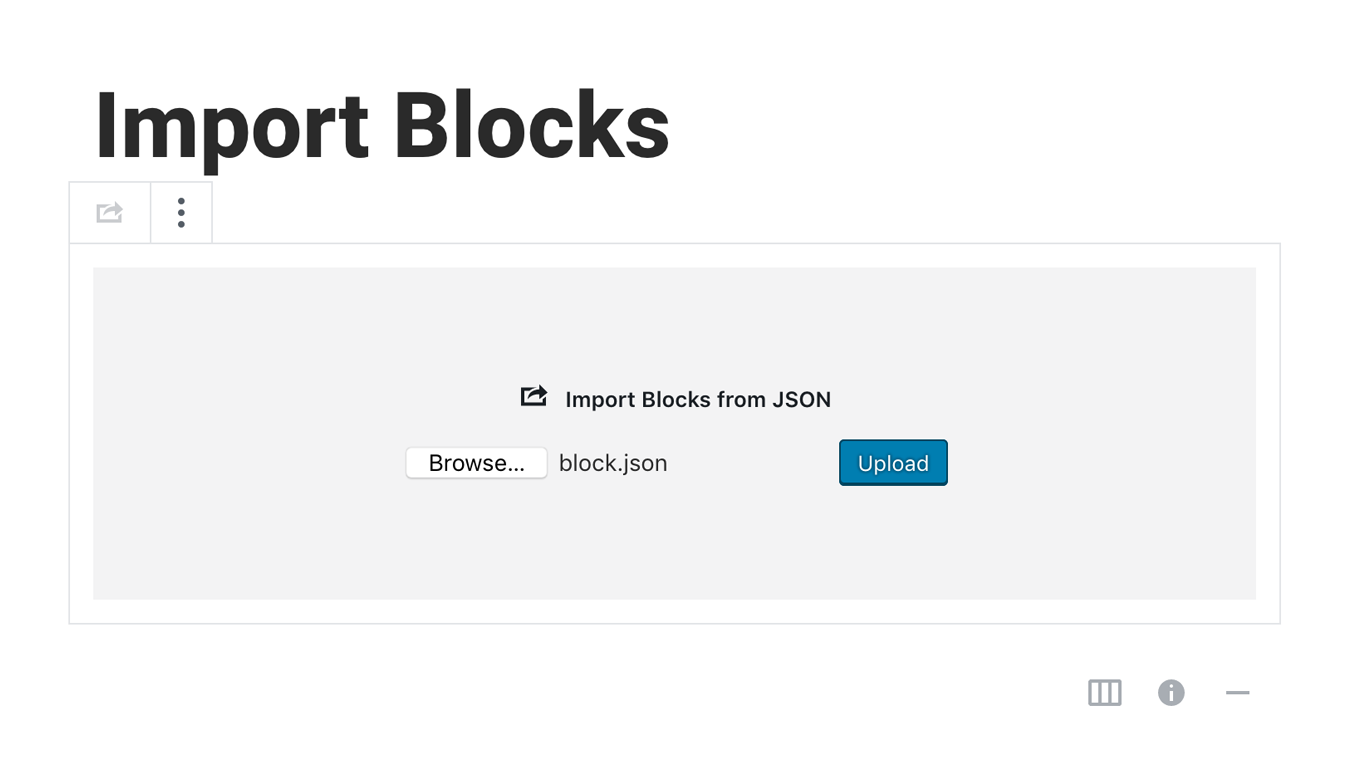 Import Blocks