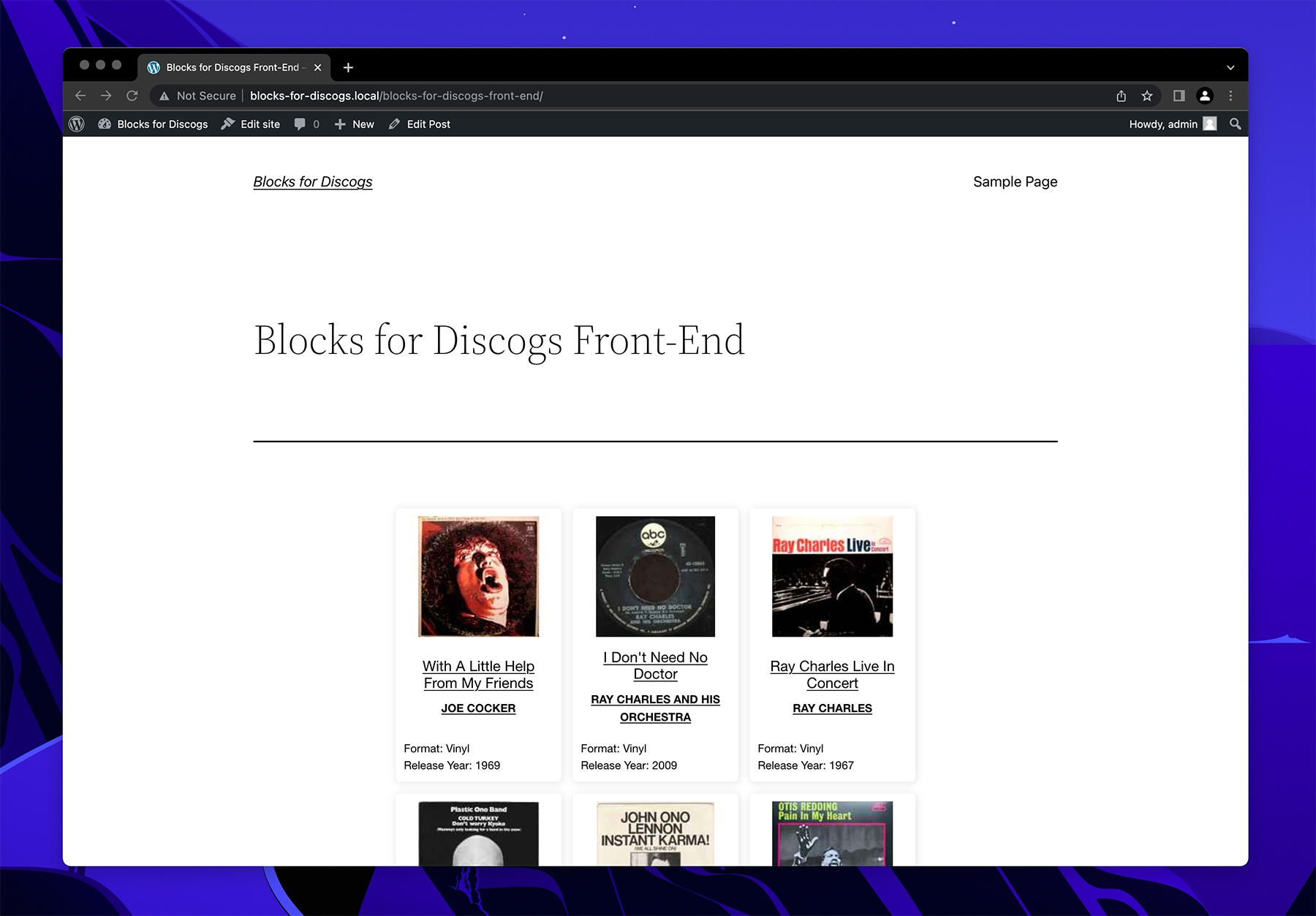 Blocks for Discogs