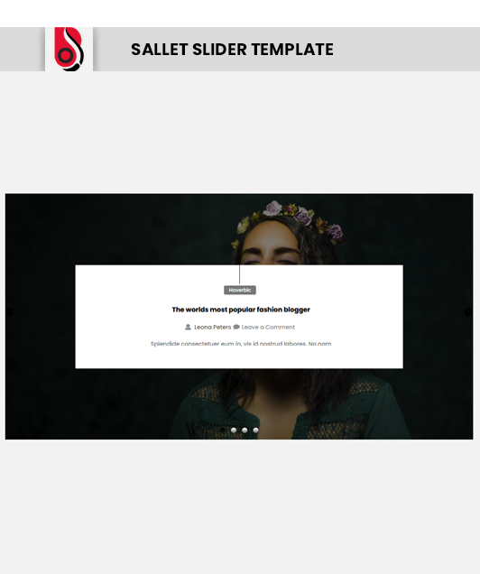 Blog Designer with 'Sallet Slider' Blog Template Layout