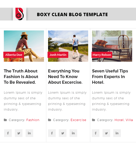 Blog Designer with 'Boxy-clean' Blog Template Layout