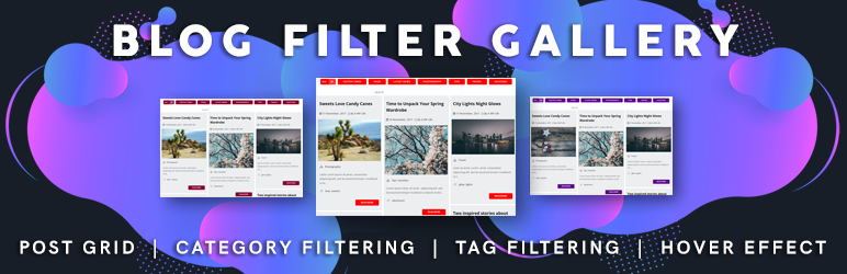 Blog Filter – Advanced Post Filtering with Categories Or Tags, Post Portfolio Gallery, Blog Design Template, Blog Post Layout