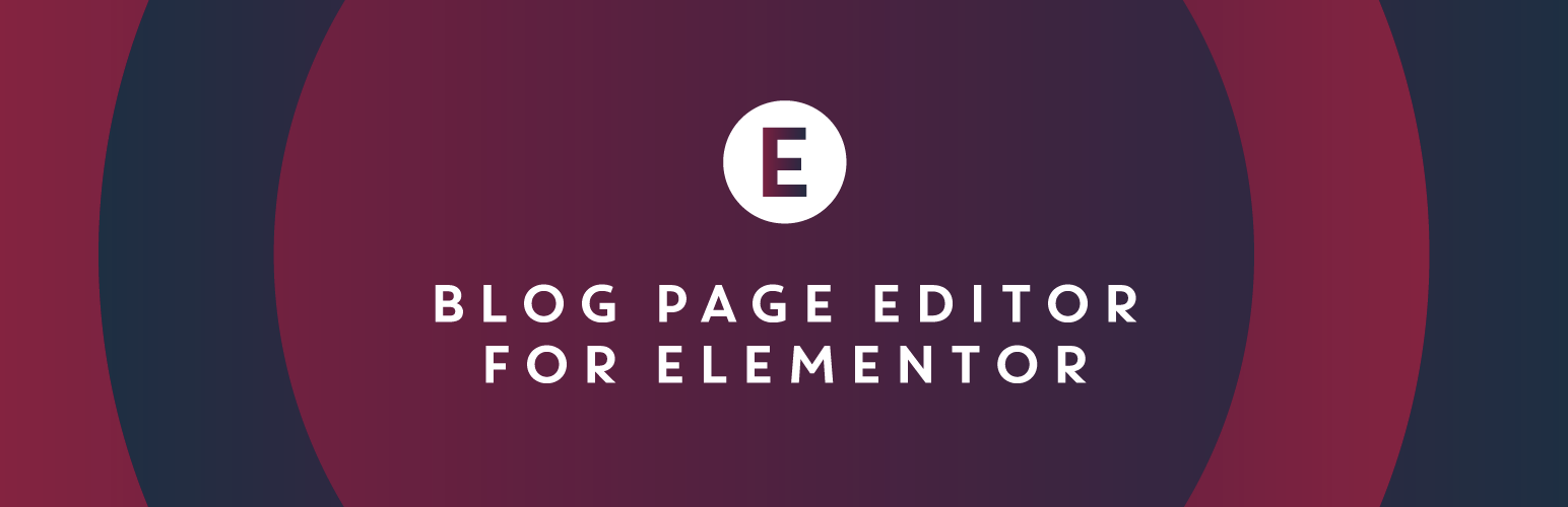 Blog Page Editor For Elementor