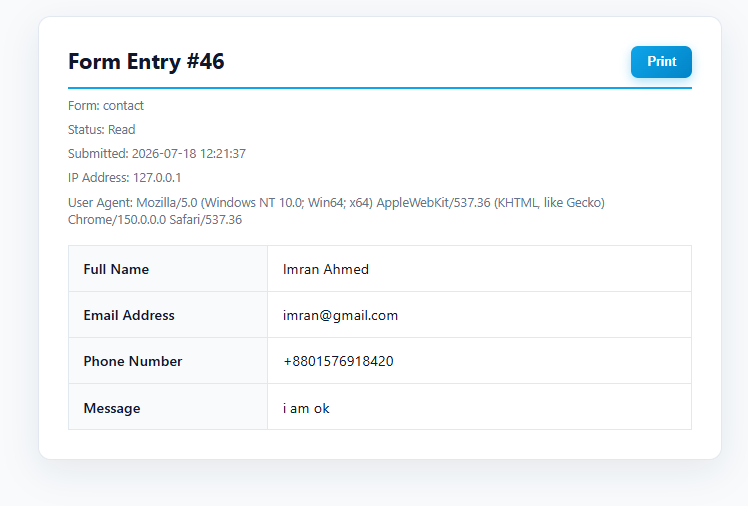 Form submission experience with progress, validation, and clear visitor feedback.