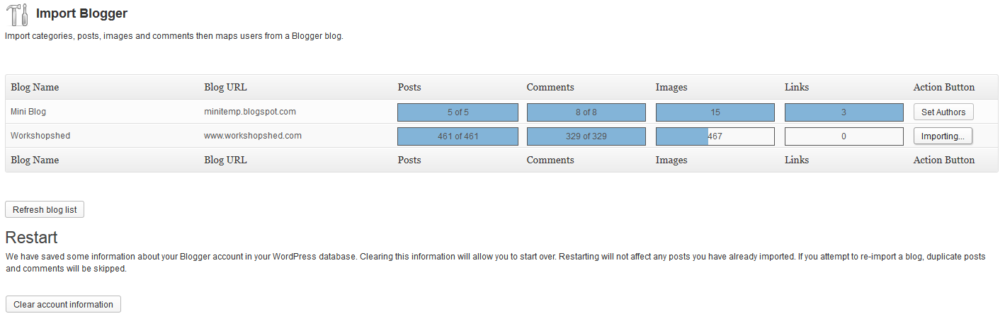 Blogger Importer