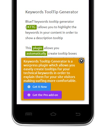 Mobile friendly tooltip