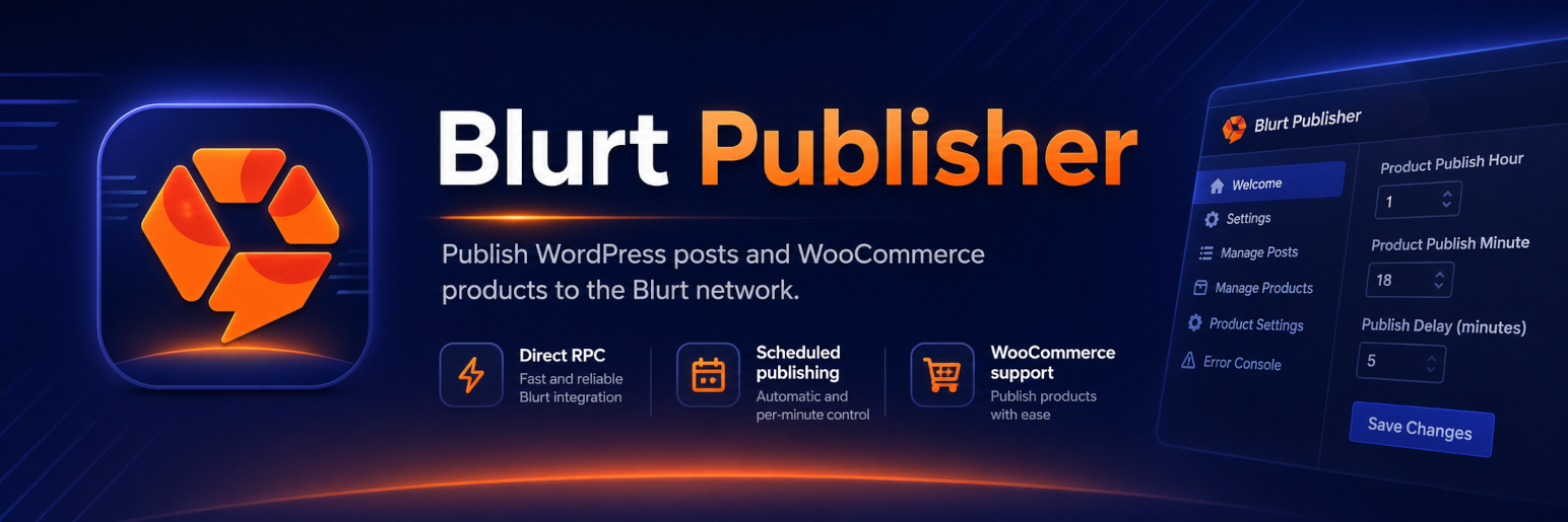 WordPress 外掛 Blurt Publisher 的封面圖片