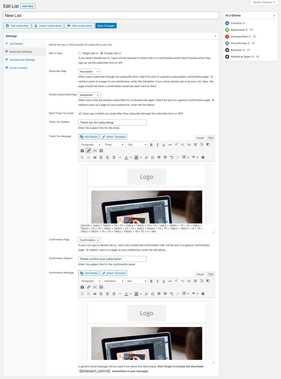 Manage how you want your readers to subscribe to your newsletter.