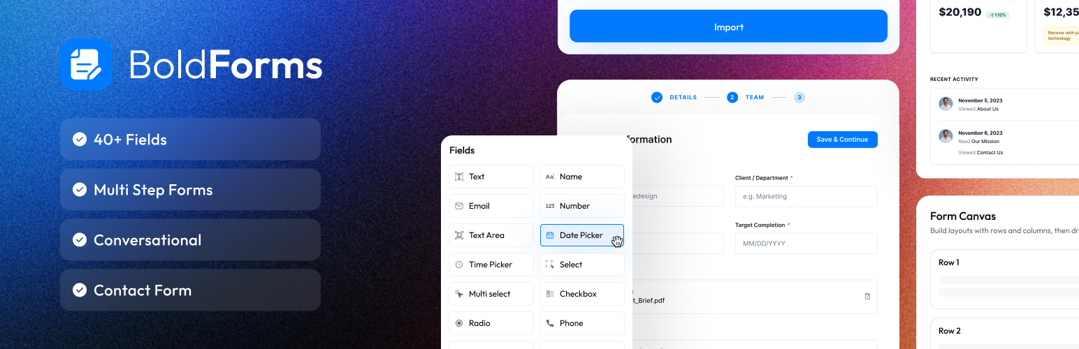 BoldForm – Drag & Drop Form Builder